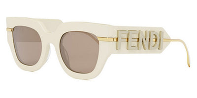 Fendi® FE40097I FEN FE40097I 25E 51 - Shiny Ivory / Brown Sunglasses
