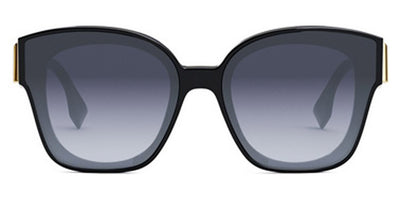 Fendi® FE40098I FEN FE40098I 01W 63 - Shiny Black / Gradient Blue Sunglasses