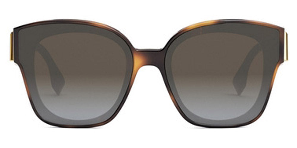Fendi® FE40098I FEN FE40098I 53B 63 - Shiny Havana / Gradient Smoke Sunglasses