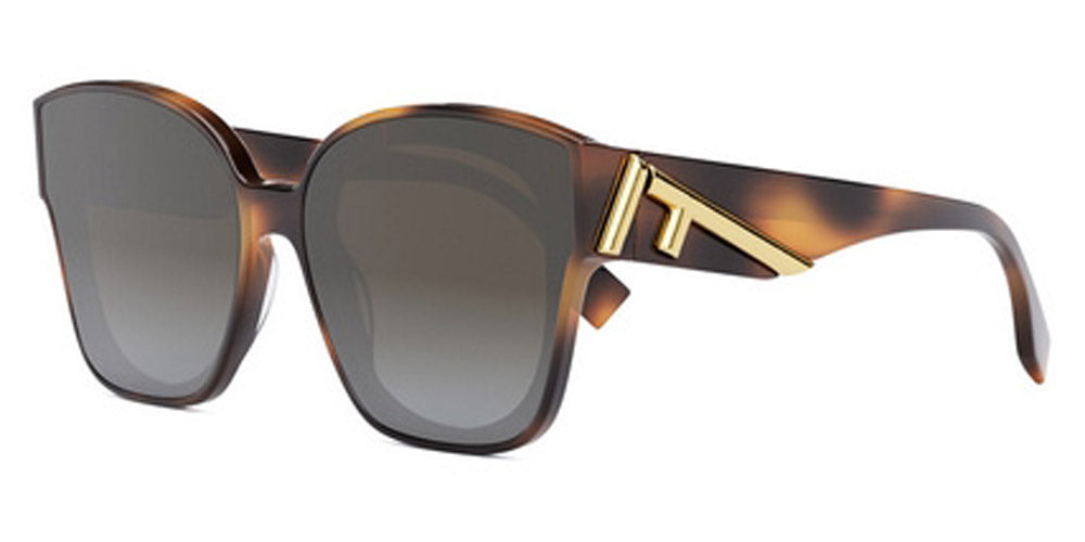 Fendi® FE40098I FEN FE40098I 53B 63 - Shiny Havana / Gradient Smoke Sunglasses