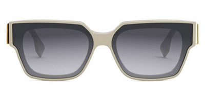 Fendi® FE40099I FEN FE40099I 25B 63 - Shiny Ivory / Gradient Smoke Sunglasses