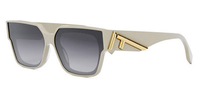 Fendi® FE40099I FEN FE40099I 25B 63 - Shiny Ivory / Gradient Smoke Sunglasses
