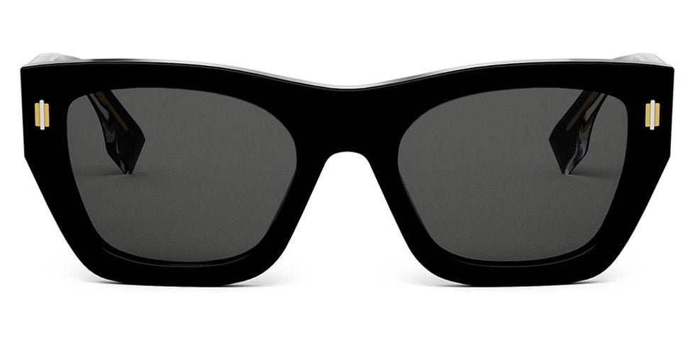 Fendi® FE40100I FEN FE40100I 01A 53 - Shiny Black / Smoke Sunglasses