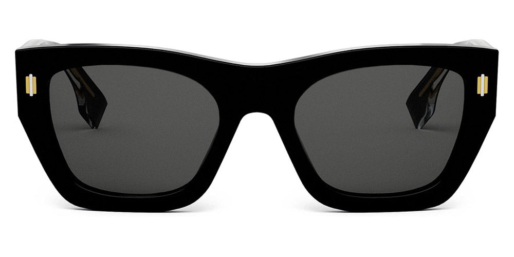 Fendi® FE40100I FEN FE40100I 01A 53 - Shiny Black / Smoke Sunglasses