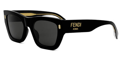 Fendi® FE40100I FEN FE40100I 01A 53 - Shiny Black / Smoke Sunglasses