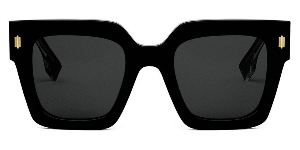 Fendi® FE40101I FEN FE40101I 01A 50 - Shiny Black / Smoke Sunglasses