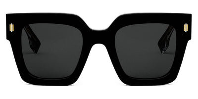 Fendi® FE40101I FEN FE40101I 01A 50 - Shiny Black / Smoke Sunglasses