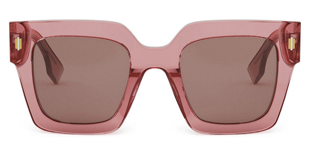 Fendi® FE40101I FEN FE40101I 72S 50 - Shiny Transparent Coral / Bordeaux Sunglasses