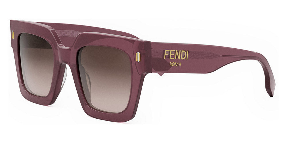 Fendi® FE40101I FEN FE40101I 81F 50 - Shiny Transparent Purple / Brown Sunglasses