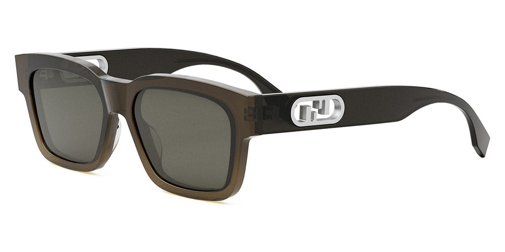 Fendi® FE40107I FEN FE40107I 50A 53 - Shiny Transparent Gradient Brown / Smoke Sunglasses