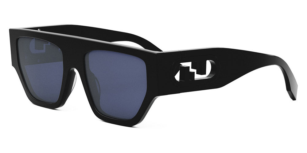 Fendi® FE40108U FEN FE40108U 01V 54 - Shiny Black / Light Blue Sunglasses