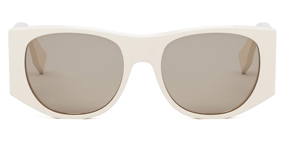 Fendi® FE40109I FEN FE40109I 25E 54 - Shiny Cream / Light Brown Sunglasses
