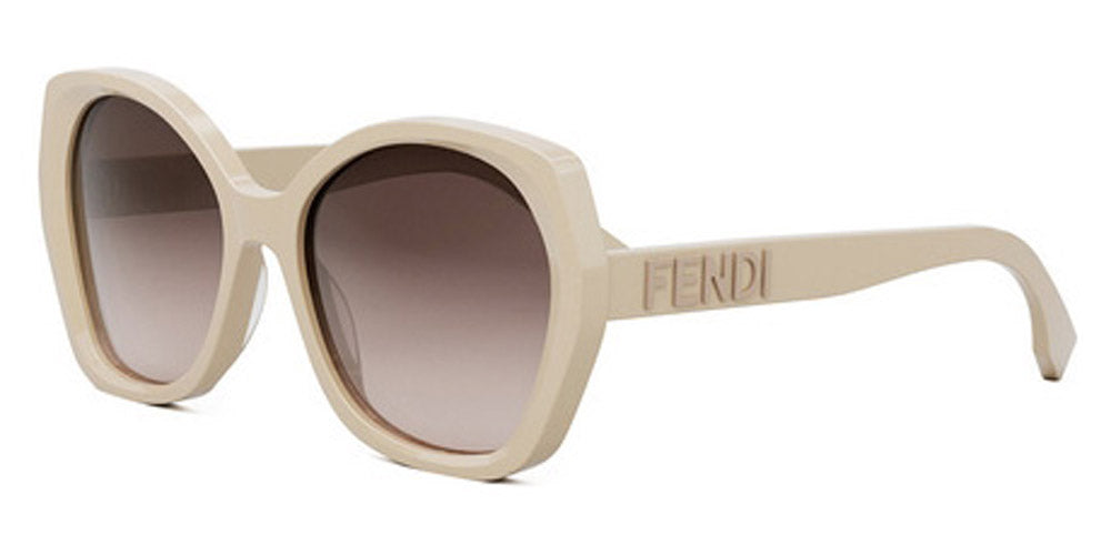 Fendi® FE40012I FEN FE40012I 57F 57 - Shiny Beige / Brown Sunglasses