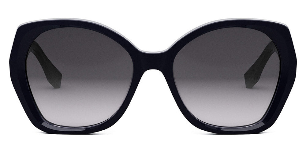 Fendi® FE40012I FEN FE40012I 90B 57 - Shiny Dark Blue / Smoke Sunglasses