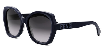Fendi® FE40012I FEN FE40012I 90B 57 - Shiny Dark Blue / Smoke Sunglasses