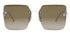 Fendi® FE4082US FEN FE40082US 16F 59 - Shiny Palladium / Brown Sunglasses