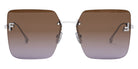 Fendi® FE4082US FEN FE40082US 16Z 59 - Shiny Palladium / Brown Lilac Sunglasses
