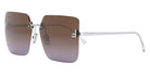 Fendi® FE4082US FEN FE40082US 16Z 59 - Shiny Palladium / Brown Lilac Sunglasses