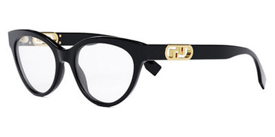 Fendi® FE50066I FEN FE50066I 001 53 - Shiny Black Eyeglasses