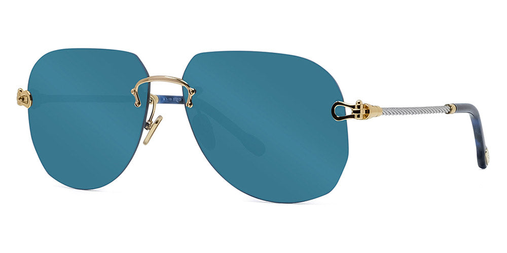 Fred® FG40011U FRD FG 40011U 30V 60 - Shiny Endura Gold/Blue Sunglasses