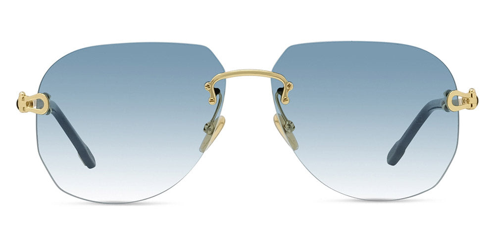 Fred® FG40011U FRD FG 40011U 30W 60 - Shiny Gold/Blue Sunglasses