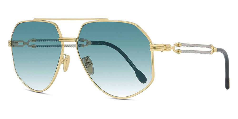 Fred® FG40030U FRD FG40030U 30W 60 - Shiny Gold/Blue Sunglasses