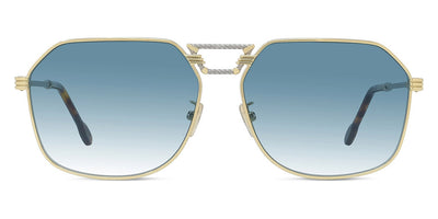 Fred® FG40038U FRD FG40038U 30P 62 - Shiny Gold/Light Blue Sunglasses
