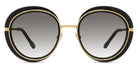 Fred® FG40043U FRD FG40043U 01B 55 - Shiny Black/Smoke Sunglasses