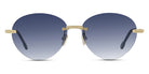 Fred® FG40050U FRD FG40050U 30W 56 - Shiny Gold/Blue Sunglasses