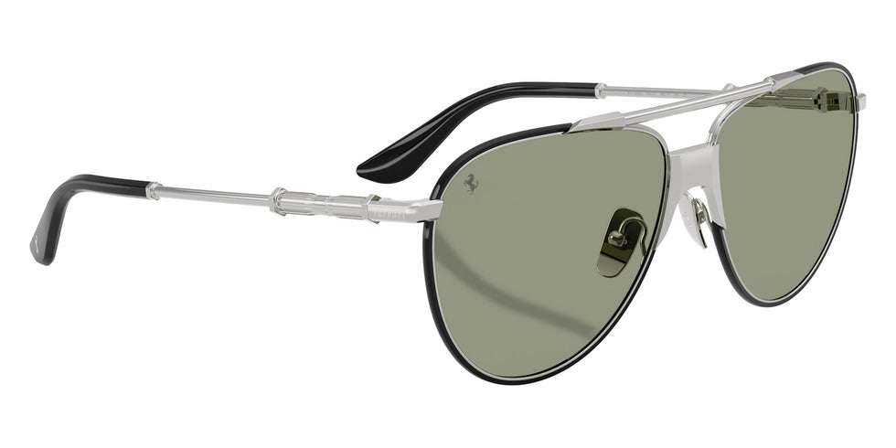 Ferrari® FH1039J Sunglasses - Silver Shiny/Dark Green