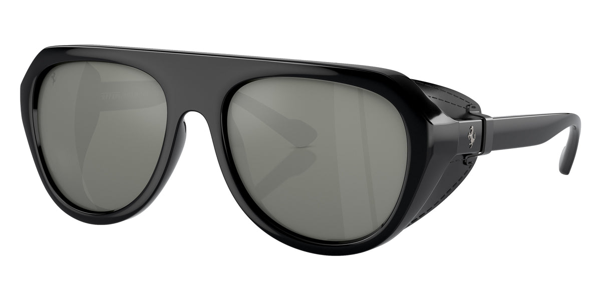 Ferrari® FH2002QU Sunglasses - Black/Mirror Silver Polarized