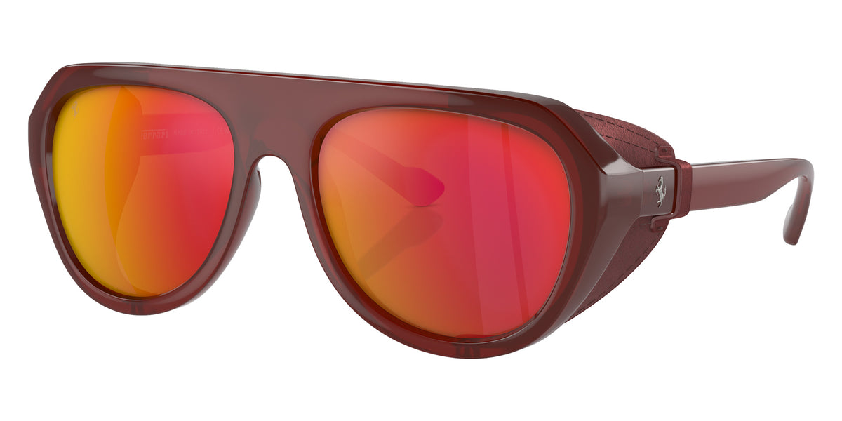 Ferrari® FH2002QU Sunglasses - Transparent Brown/Mirror Red Polarized