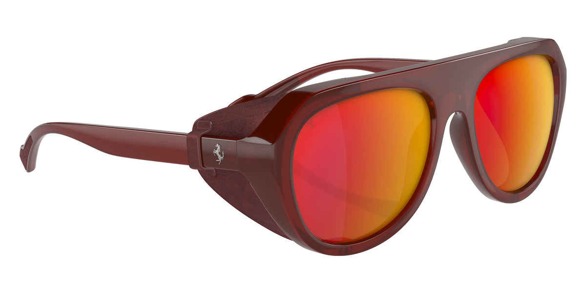 Ferrari® FH2002QU Sunglasses - Transparent Brown/Mirror Red Polarized