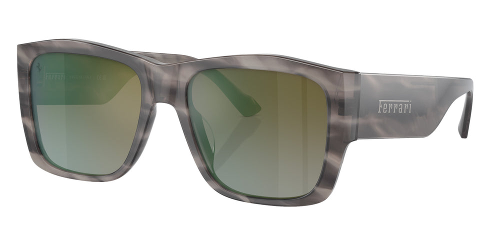 Ferrari® FH2003U Sunglasses - Striped Grey/Gradient Green Mirror