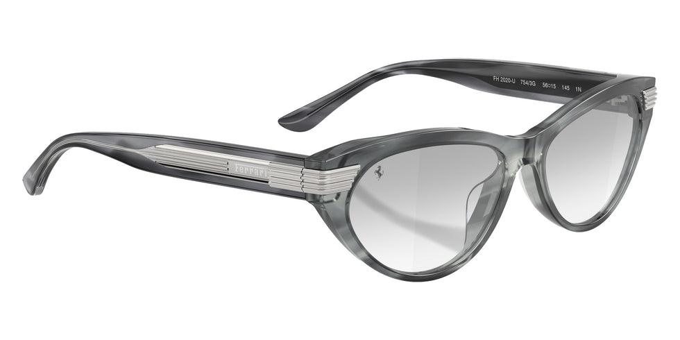 Ferrari® FH2020U Sunglasses - Striped Blue/Clear Mirror Gradient Grey