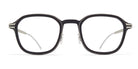 Mykita® FIR MYK FIR MH49 Pitch Black/Matte Silver 47 - MH49 Pitch Black/Matte Silver Eyeglasses
