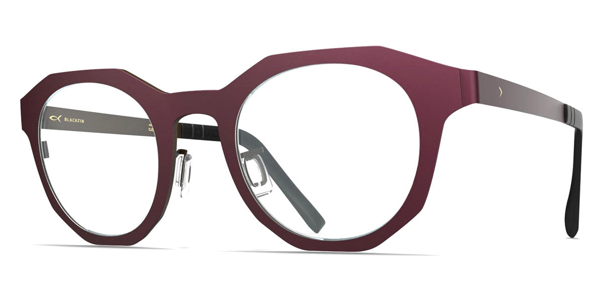 Blackfin® FIRE BLF Fire 1858 47 - Damascus Burgundy/Moka Brown Eyeglasses