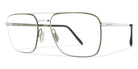 Blackfin® FRESNO BLF FRESNO 1309 55 - Army Green/Silver Eyeglasses