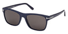 Tom Ford® FT0698 Sunglasses FT0698 90A 57 - 90A - Shiny Blue/Shiny Blue