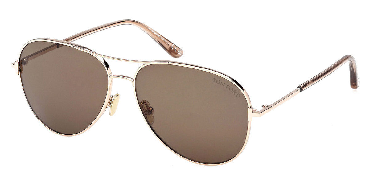 Tom Ford® FT0823 Clark FT0823 Clark 28H 59 - 28H - Shiny Rose Gold / Shiny Rose Gold Sunglasses