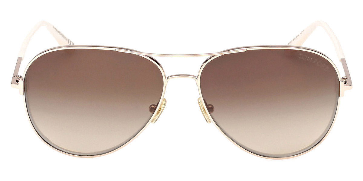 Tom Ford® FT0823 Clark FT0823 Clark 28K 59 - 28K - Shiny Rose Gold / Shiny Rose Gold Sunglasses