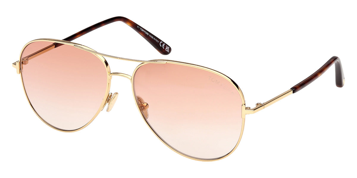 Tom Ford® FT0823 Sunglasses FT0823 30T 59 - 30T - Shiny Deep Gold/Red Havana