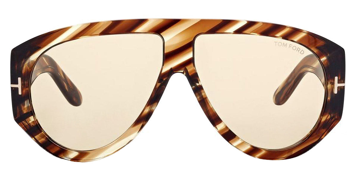Tom Ford® FT1044 Bronson FT1044 Bronson 56E 60 - 56E - Havana/Striped / Havana/Striped Sunglasses