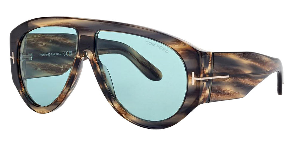 Tom Ford® FT1044 Bronson FT1044 Bronson 56V 60 - 56V - Light Brown/Striped / Light Brown/Striped Sunglasses