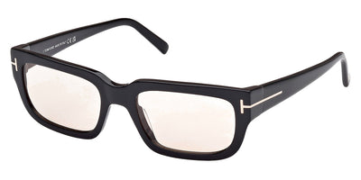 Tom Ford® FT1075 EZRA FT1075 EZRA 01E 54 - 01E - Shiny Black / Shiny Black Sunglasses