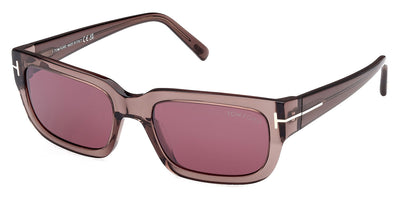 Tom Ford® FT1075 EZRA FT1075 EZRA 45U 54 - 45U - Shiny Light Brown / Shiny Light Brown Sunglasses