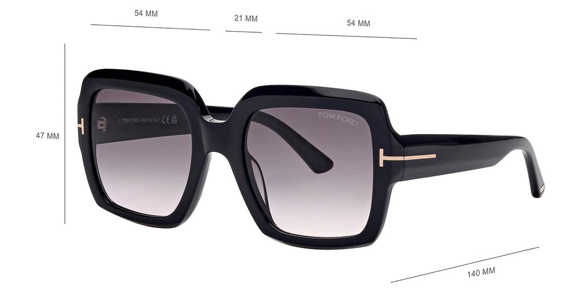 Tom Ford® FT1082 KAYA Square Sunglasses - EuroOptica