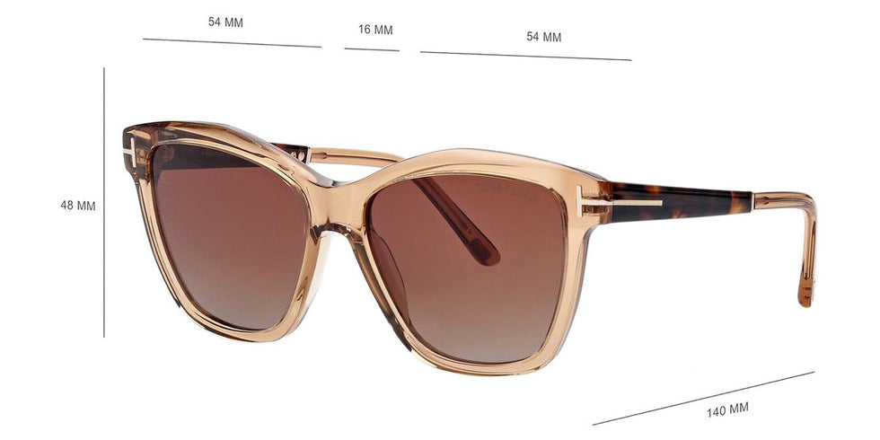 Tom Ford® FT1087 FT1087 45F 54 - 45F - Shiny Light Brown / Shiny Light Brown Sunglasses