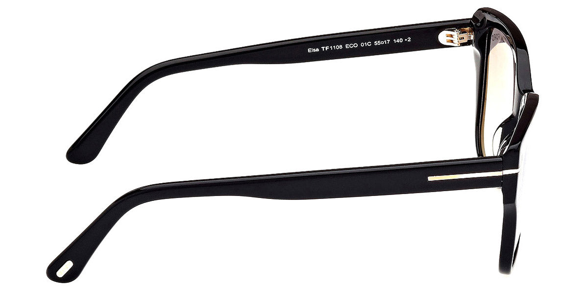 Tom Ford® FT1108 Elsa FT1108 Elsa 01C 55 - 01C - Shiny Black / Shiny Black Sunglasses