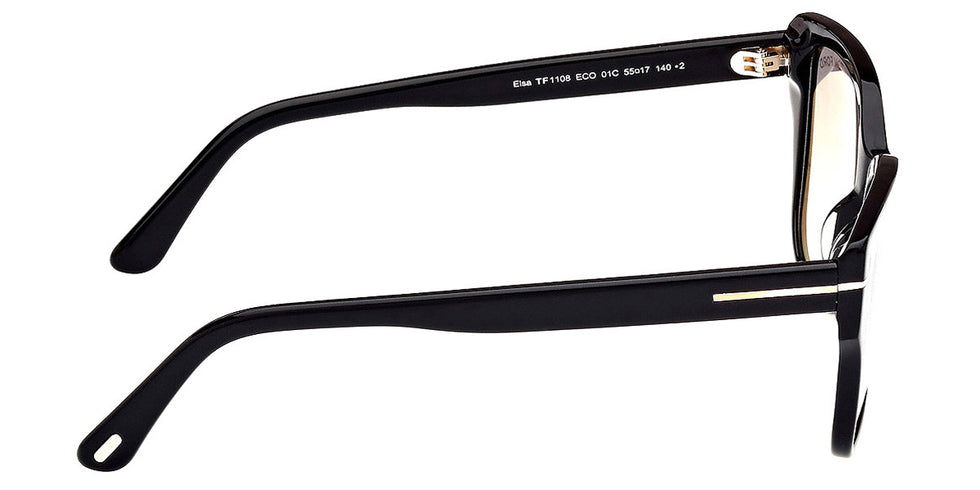 Tom Ford® FT1108 Elsa FT1108 Elsa 01C 55 - 01C - Shiny Black / Shiny Black Sunglasses